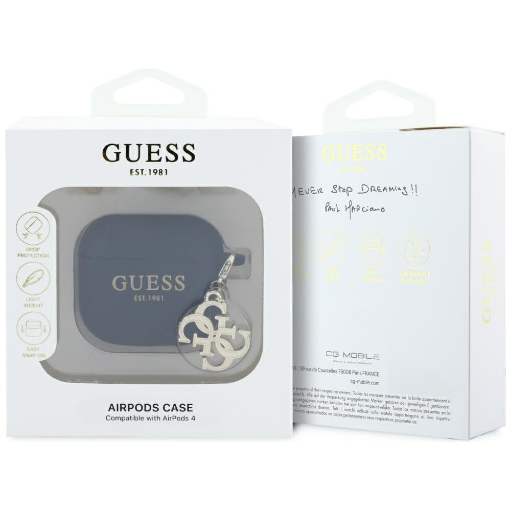 Guess W/4G Charm tok Apple AirPods 4-hez, Fekete
