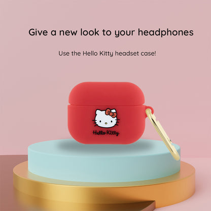 Hello Kitty 3D Kitty Head tok Apple AirPods Pro 2-höz, Rózsaszín