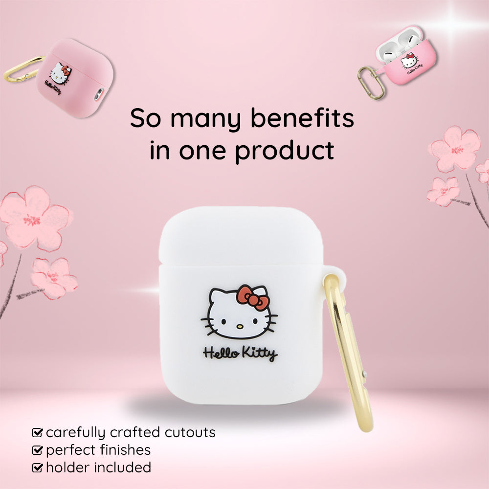 Hello Kitty 3D Kitty Head tok Apple AirPods Pro 2-höz, Rózsaszín