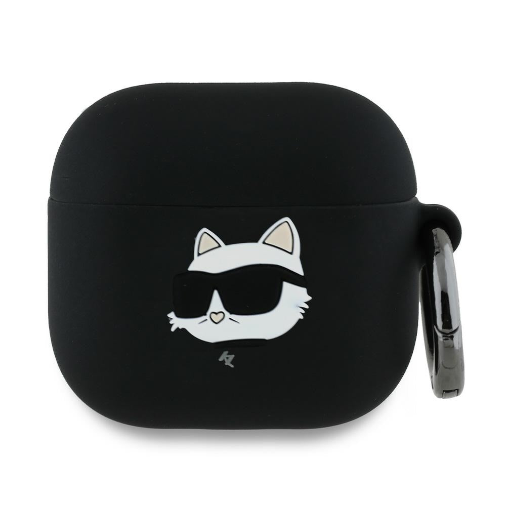 Karl Lagerfeld 3D Choupette's Head tok Apple AirPods 4-hez, Fekete