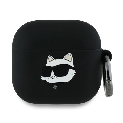 Karl Lagerfeld 3D Choupette's Head tok Apple AirPods 4-hez, Fekete
