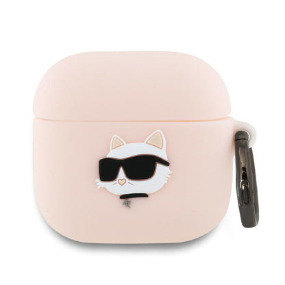 Karl Lagerfeld 3D Choupette's Head tok Apple AirPods 4-hez, Rózsaszín