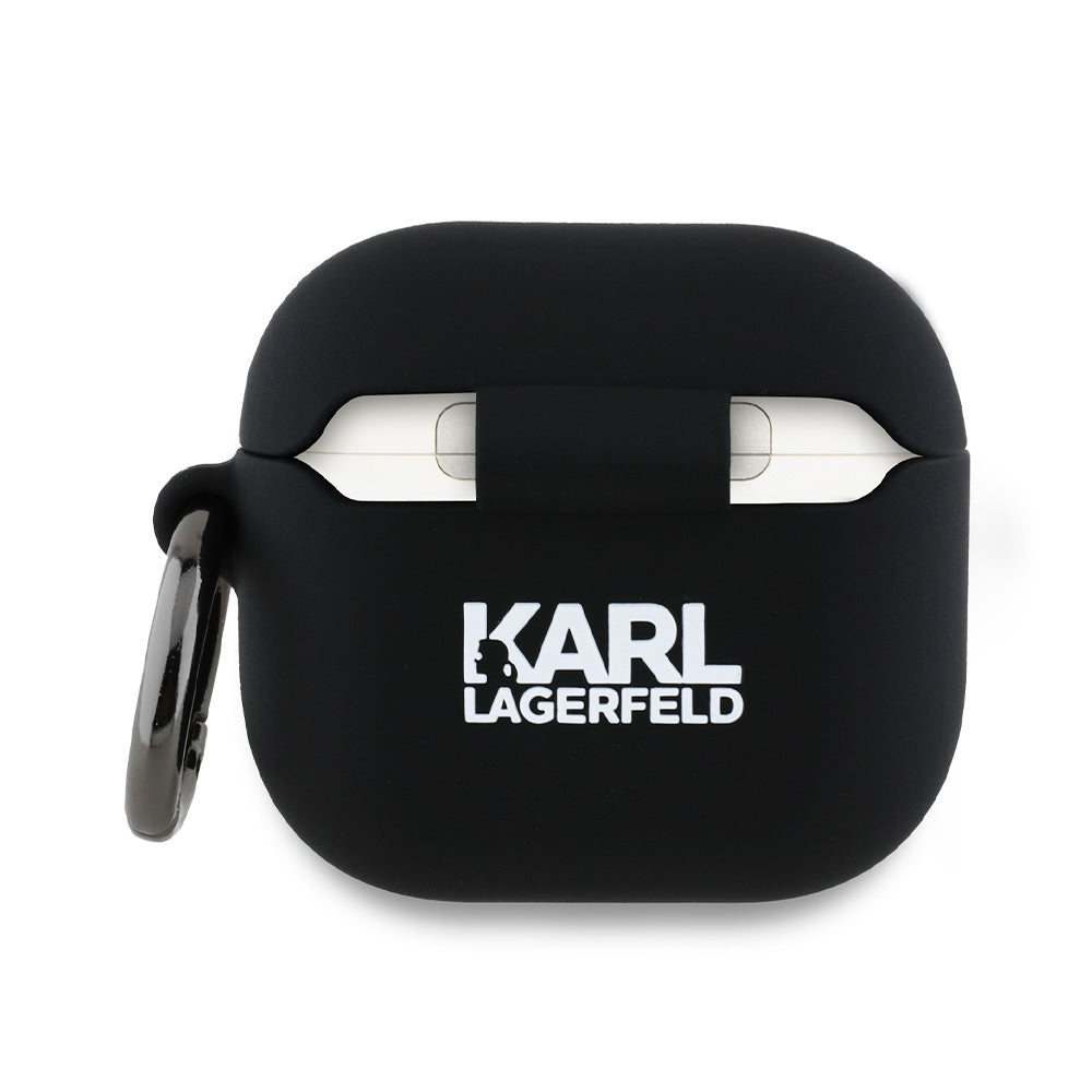 Karl Lagerfeld 3D Karl & Choupette's Heads tok Apple AirPods 4-hez, Fekete