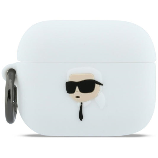 Karl Lagerfeld 3D Karl's Head tok Apple AirPods Pro 3-hoz, Fehér
