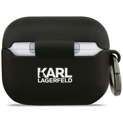 Karl Lagerfeld Silicone Karl & Choupette 3D tok Apple AirPods Pro 3-hoz, Fekete