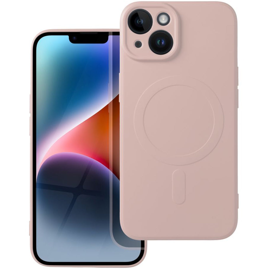 MagSafe tok Apple iPhone 14-hez, OEM, Silicone Mag, Rózsaszín