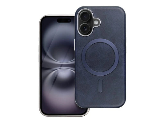 MagSafe tok Apple iPhone 14 Pro-hoz, OEM, Gentleman Mag, sötétkék