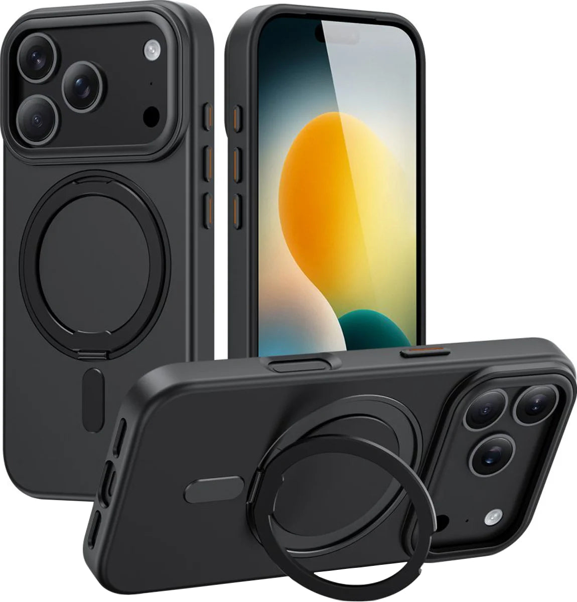 MagSafe tok Apple iPhone 17 Pro-hoz, Tech-Protect, MagRing, Fekete