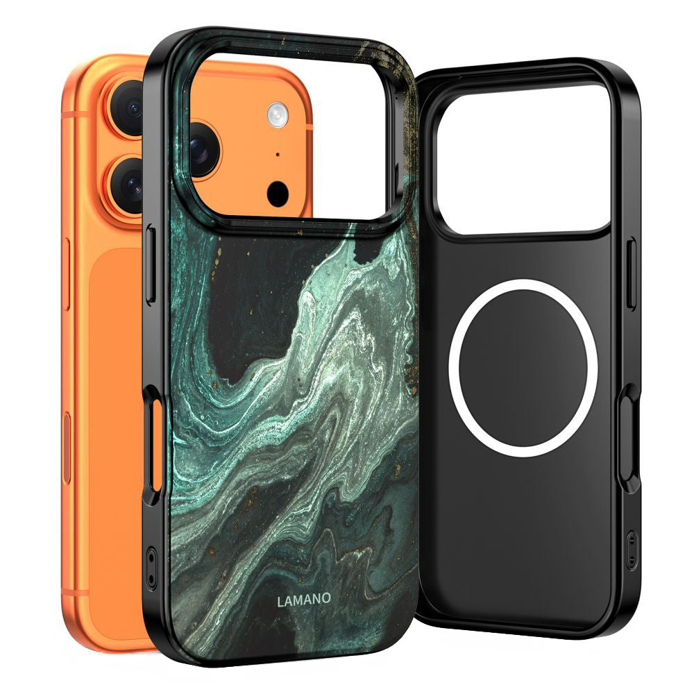 MagSafe tok Apple iPhone 17 Pro Max-hoz, Tech-Protect, Lamano Aura, Zöld