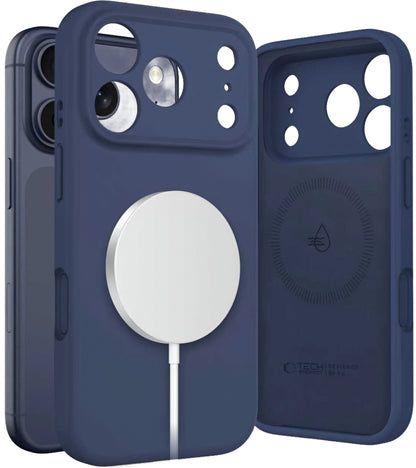 MagSafe Case for Apple iPhone 17 Pro, Tech-Protect, Silicone, Navy Blue