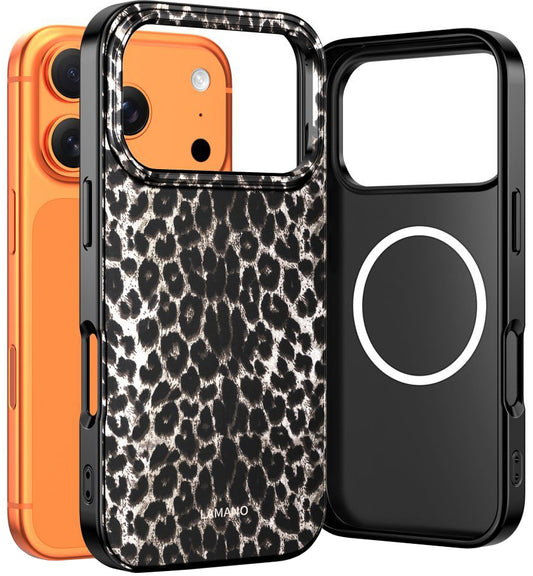 MagSafe tok Apple iPhone 17 Pro Max-hoz, Tech-Protect, Lamano Leopard, Fekete