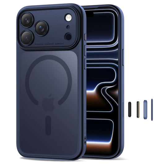 MagSafe tok Apple iPhone 17 Pro Max-hoz, Tech-Protect, MagPeak, Matt kék