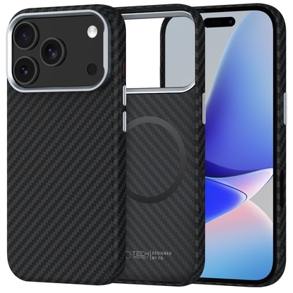 MagSafe tok Apple iPhone 17 Pro-hoz, Tech-Protect, Ion Carbon, Fekete