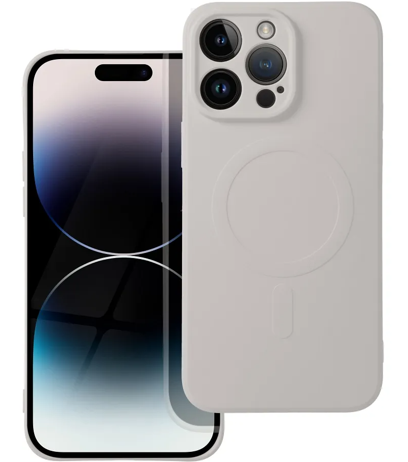 MagSafe tok Apple iPhone 17 Pro-hoz, OEM, Silicone Mag, Szürke