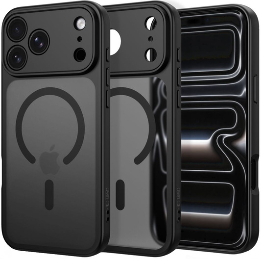 MagSafe tok Apple iPhone 18 Pro / 17 Pro-hoz, Tech-Protect, BasicMag, Matt fekete