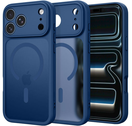 MagSafe tok Apple iPhone 18 Pro / 17 Pro-hoz, Tech-Protect, BasicMag, Matt Tengerészkék