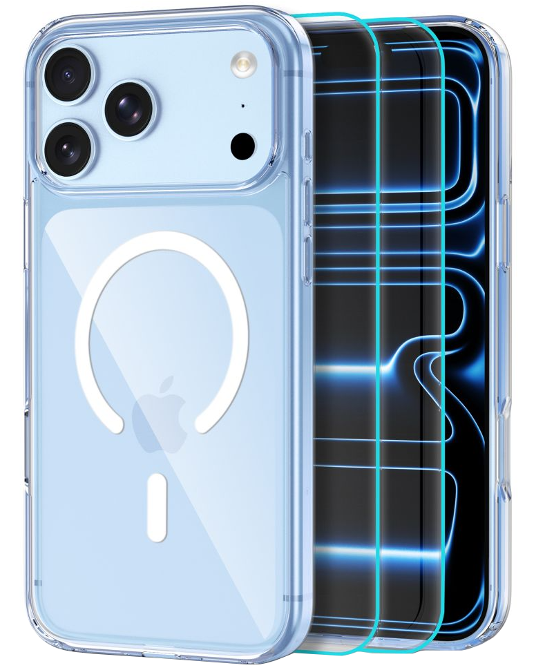 MagSafe tok Apple iPhone 18 Pro Max / 17 Pro Max készülékhez, Tech-Protect, Flexair Hybrid képernyővédővel, átlátszó
