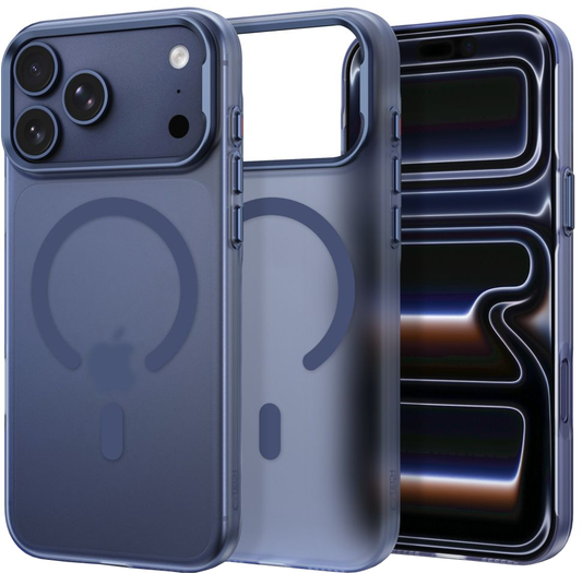 MagSafe tok Apple iPhone 18 Pro / 17 Pro-hoz, Tech-Protect, MagZero, Matt Tengerészkék
