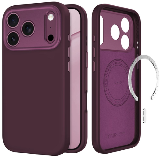 MagSafe tok Apple iPhone 18 Pro / 17 Pro-hoz, Tech-Protect, Uniq CC, Bordó