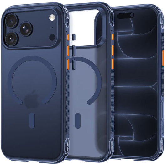 MagSafe tok Apple iPhone 18 Pro / 17 Pro-hoz, Tech-Protect, MagAir CC, Matt Tengerészkék