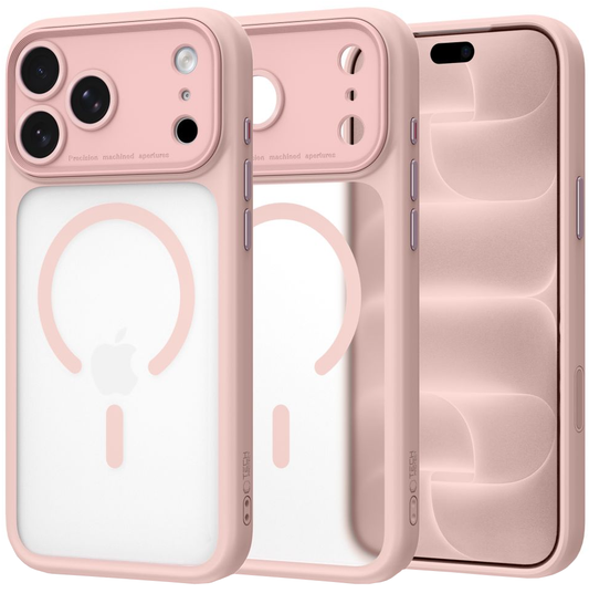 MagSafe Case for Apple iPhone 18 Pro / 17 Pro, Tech-Protect, MagPeak CC, Matte Pink