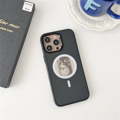 MagSafe tok Apple iPhone 15 Pro-hoz, OEM, Kerek Kijelzős Smart E-Ink, Fekete