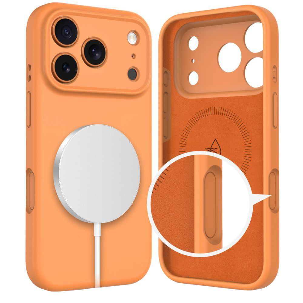 MagSafe tok Apple iPhone 17 Pro-hoz, Tech-Protect, Szilikon, Narancssárga