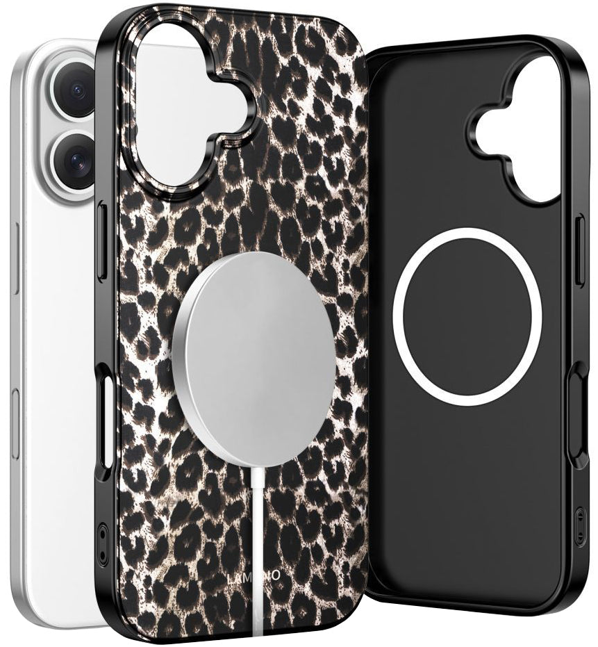 MagSafe tok Apple iPhone 17-hez, Tech-Protect, Lamano Leopard, Fekete