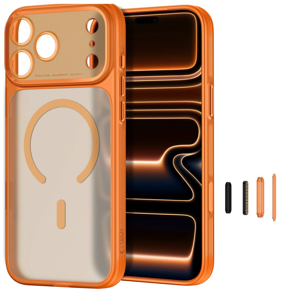MagSafe tok Apple iPhone 18 Pro Max / 17 Pro Max készülékhez, Tech-Protect, MagPrime CC, Matt Narancssárga