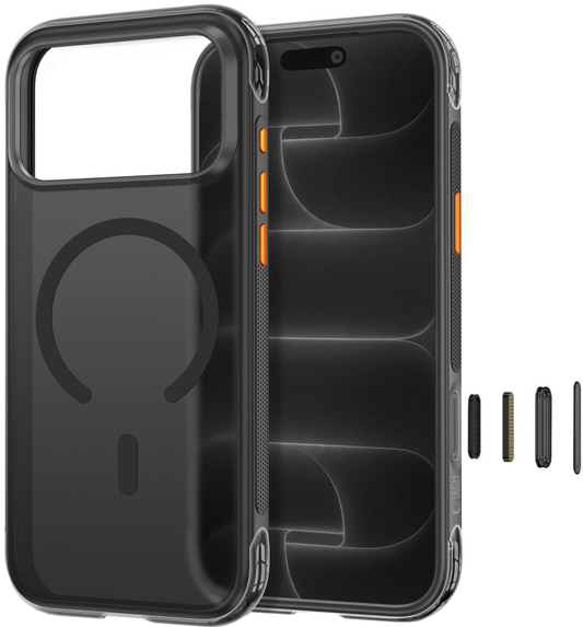MagSafe tok Apple iPhone 18 Pro / 17 Pro-hoz, Tech-Protect, MagAir CC, Matt Fekete