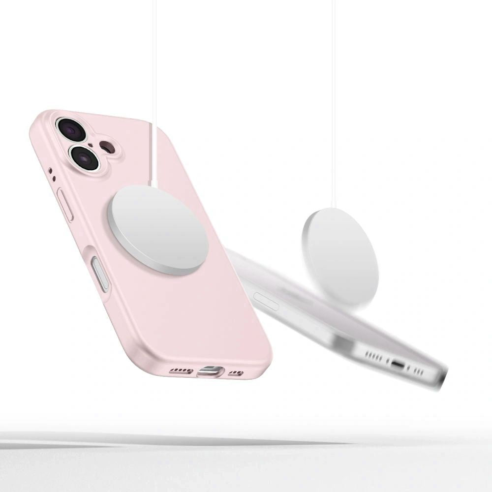Husa MagSafe pentru Apple iPhone 16e, Tech-Protect, Liquid Silicone, Roz