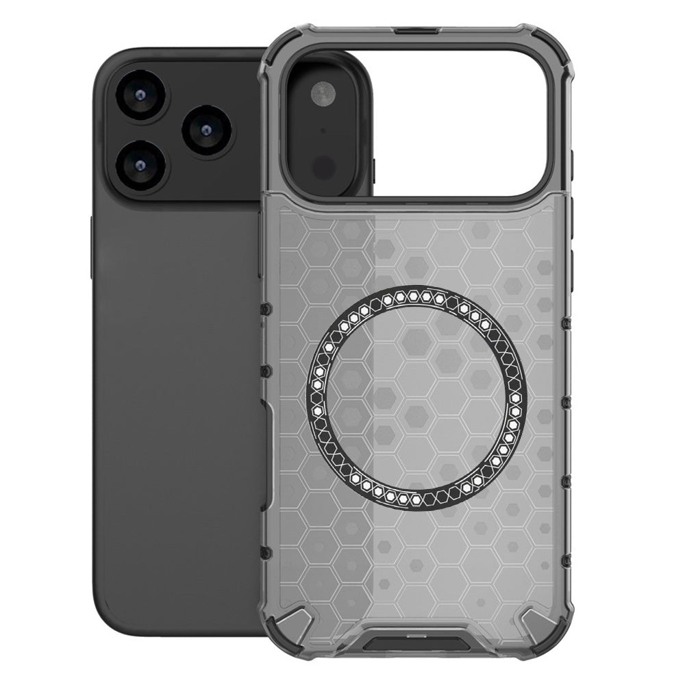 MagSafe tok Apple iPhone 17 Pro-hoz, Techsuit, HoneyComb Shield, Fekete