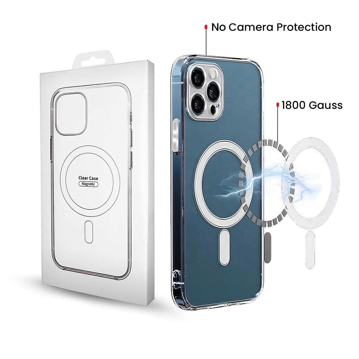 MagSafe Case for Apple iPhone 17 Pro Max, OEM, Clear, Transparent