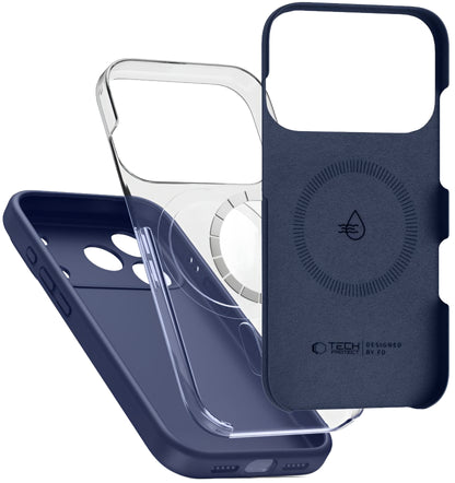 MagSafe Case for Apple iPhone 17 Pro, Tech-Protect, Silicone, Navy Blue