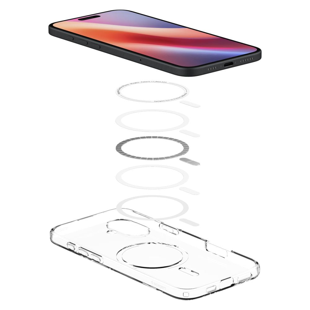 MagSafe tok Apple iPhone 16 Plus-hoz, Spigen, Liquid Crystal, Átlátszó ACS08388