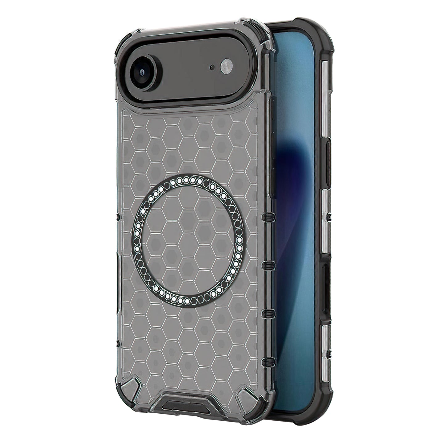 MagSafe tok Apple iPhone 17 Air-hez, Techsuit, HoneyComb Shield, Fekete