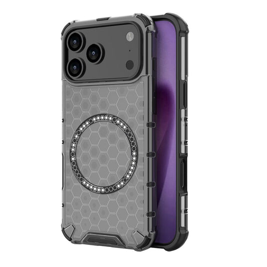 MagSafe tok Apple iPhone 17 Pro-hoz, Techsuit, HoneyComb Shield, Fekete