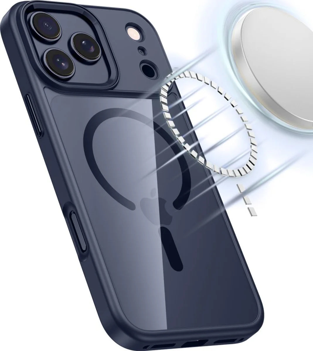 MagSafe Case for Apple iPhone 17 Pro, Tech-Protect, Magmat, Navy Blue