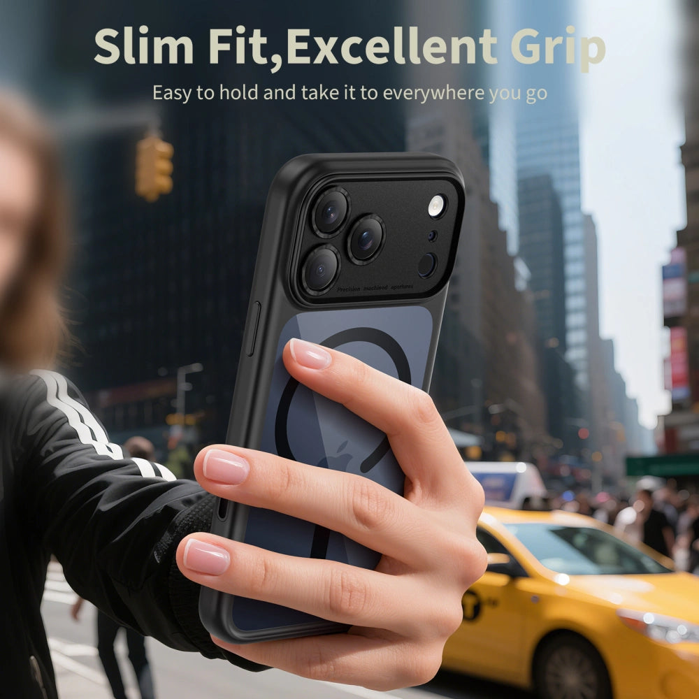 MagSafe Case for Apple iPhone 17 Pro Max, Tech-Protect, MagPeak, Transparent Black