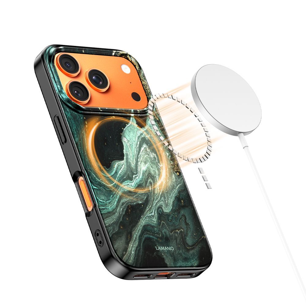 MagSafe tok Apple iPhone 17 Pro Max-hoz, Tech-Protect, Lamano Aura, Zöld