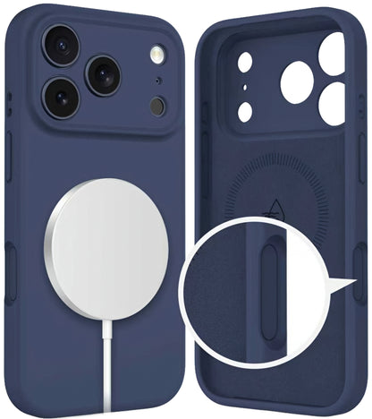 MagSafe Case for Apple iPhone 17 Pro, Tech-Protect, Silicone, Navy Blue