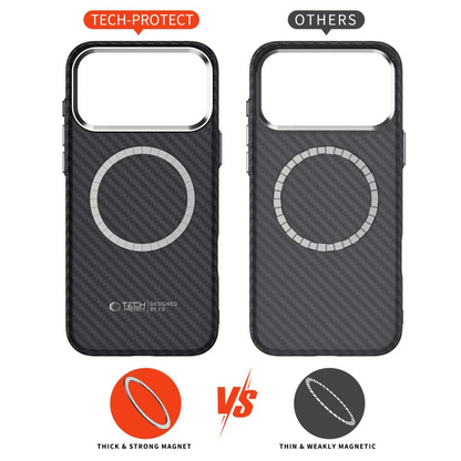 MagSafe tok Apple iPhone 17 Pro-hoz, Tech-Protect, Ion Carbon, Fekete