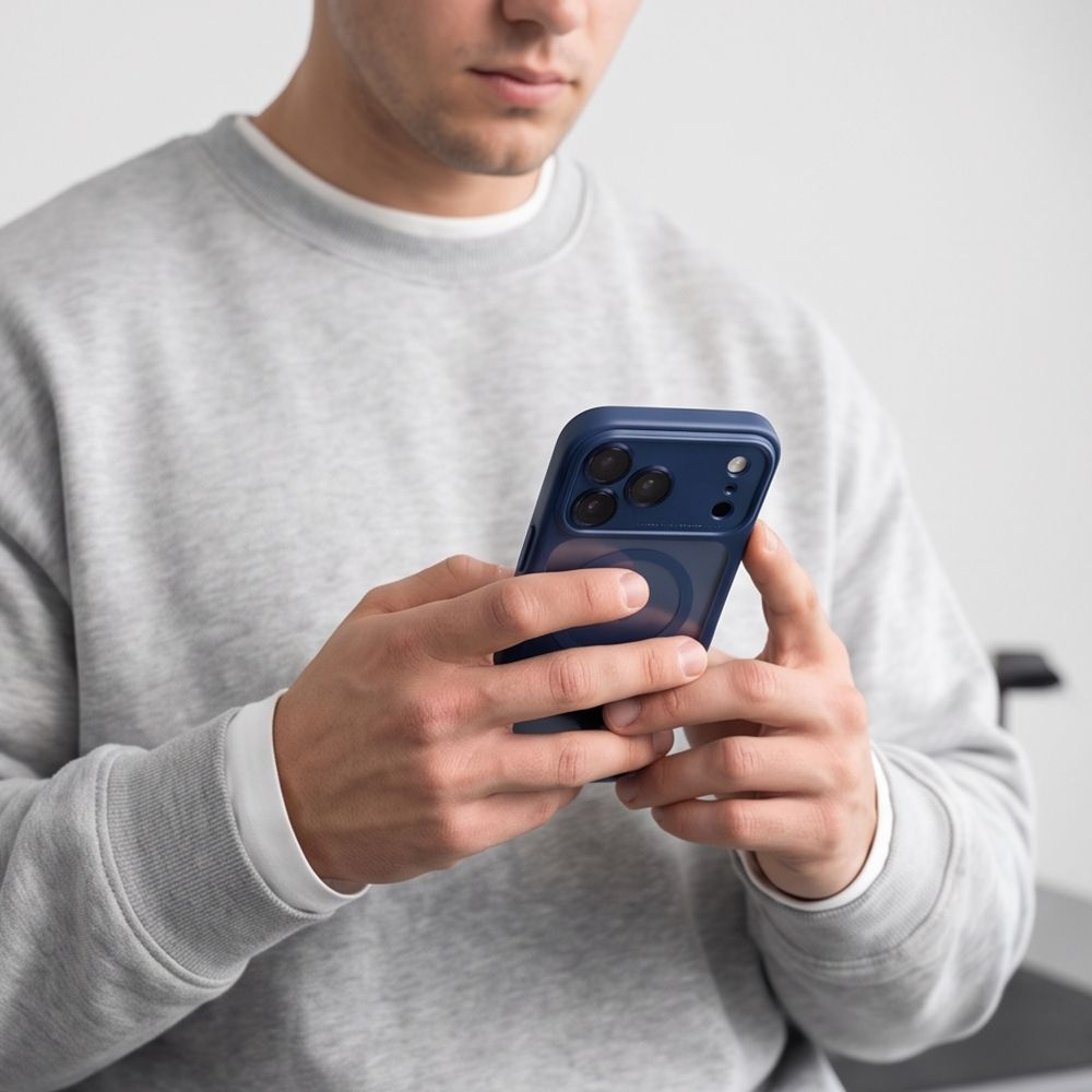 MagSafe tok Apple iPhone 18 Pro Max / 17 Pro Max készülékhez, Tech-Protect, MagPeak CC, Tengerészkék