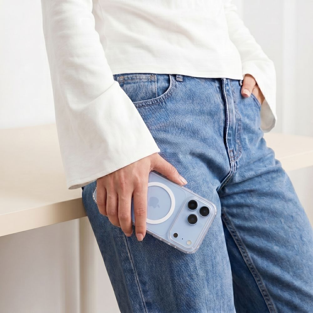 MagSafe tok Apple iPhone 18 Pro / 17 Pro számára, Tech-Protect, Flexair Hybrid, Átlátszó