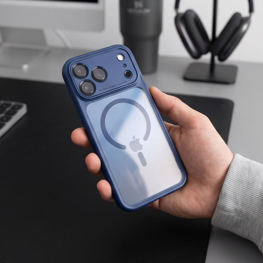 MagSafe tok Apple iPhone 18 Pro Max / 17 Pro Max készülékhez, Tech-Protect, MagPeak CC, Tengerészkék