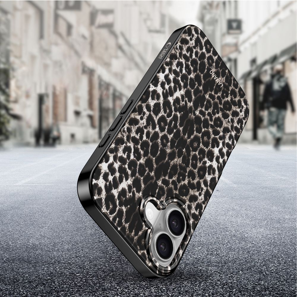 MagSafe tok Apple iPhone 17-hez, Tech-Protect, Lamano Leopard, Fekete