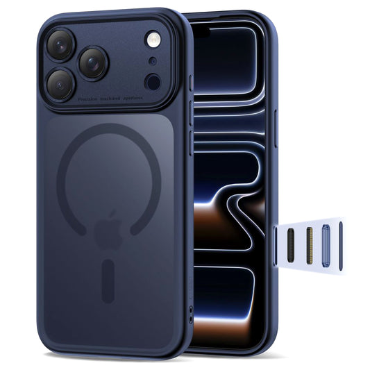 MagSafe tok Apple iPhone 17 Pro Max-hoz, Tech-Protect, MagPeak, Matt kék