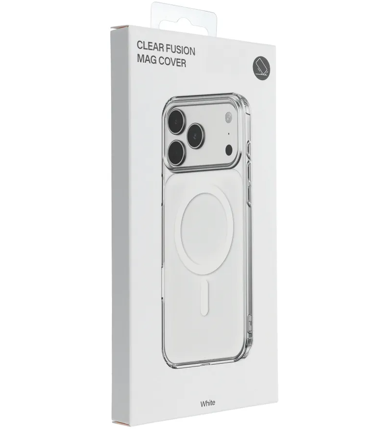 MagSafe tok Apple iPhone 17e / 16e-hez, OEM, Clear Fusion Mag Cover, Fehér