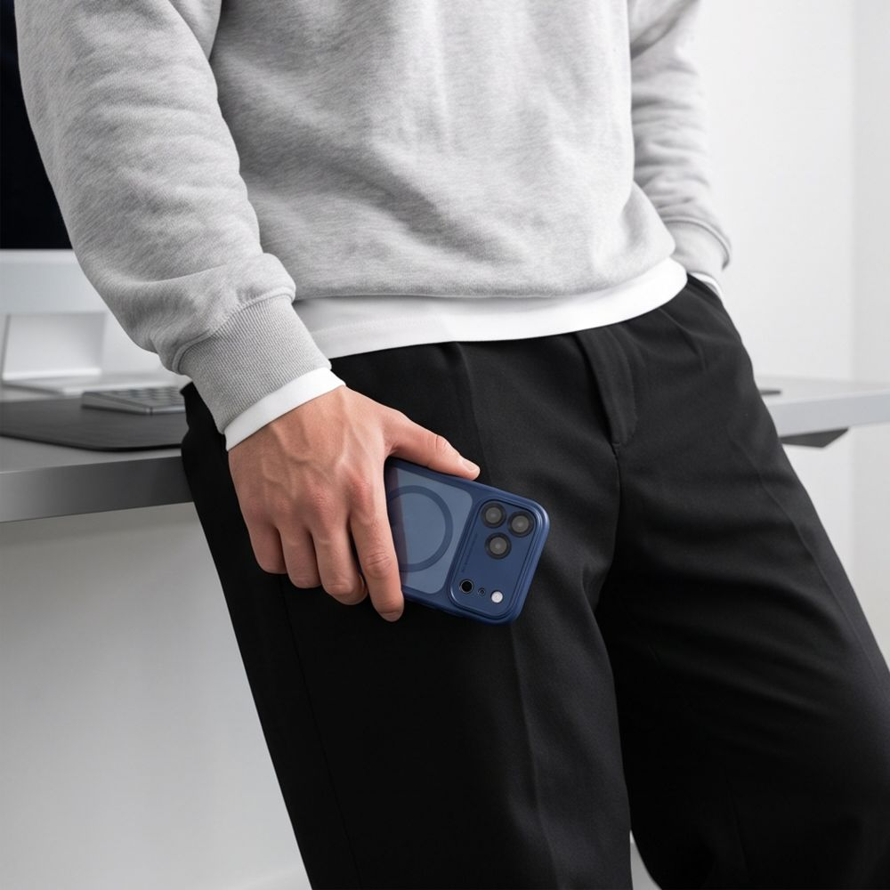 MagSafe tok Apple iPhone 18 Pro Max / 17 Pro Max készülékhez, Tech-Protect, MagPeak CC, Tengerészkék