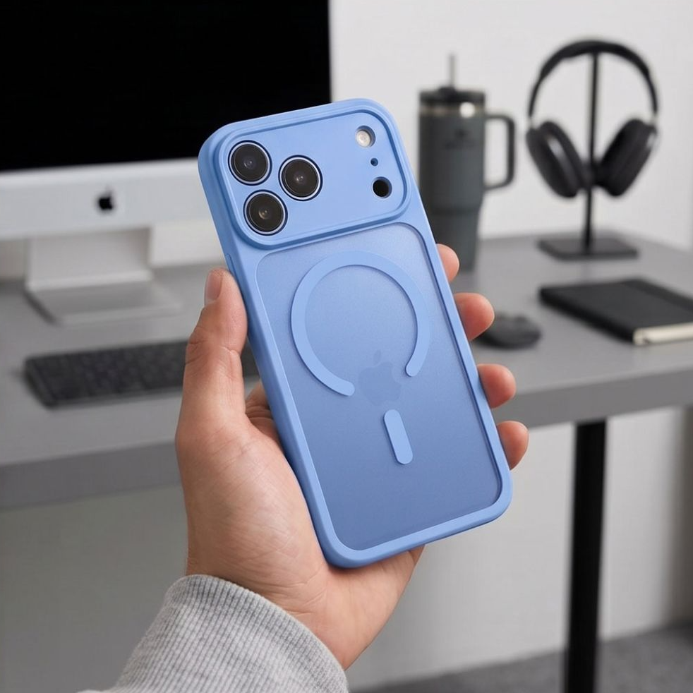 MagSafe tok Apple iPhone 18 Pro / 17 Pro-hoz, Tech-Protect, BasicMag, Matt Kék